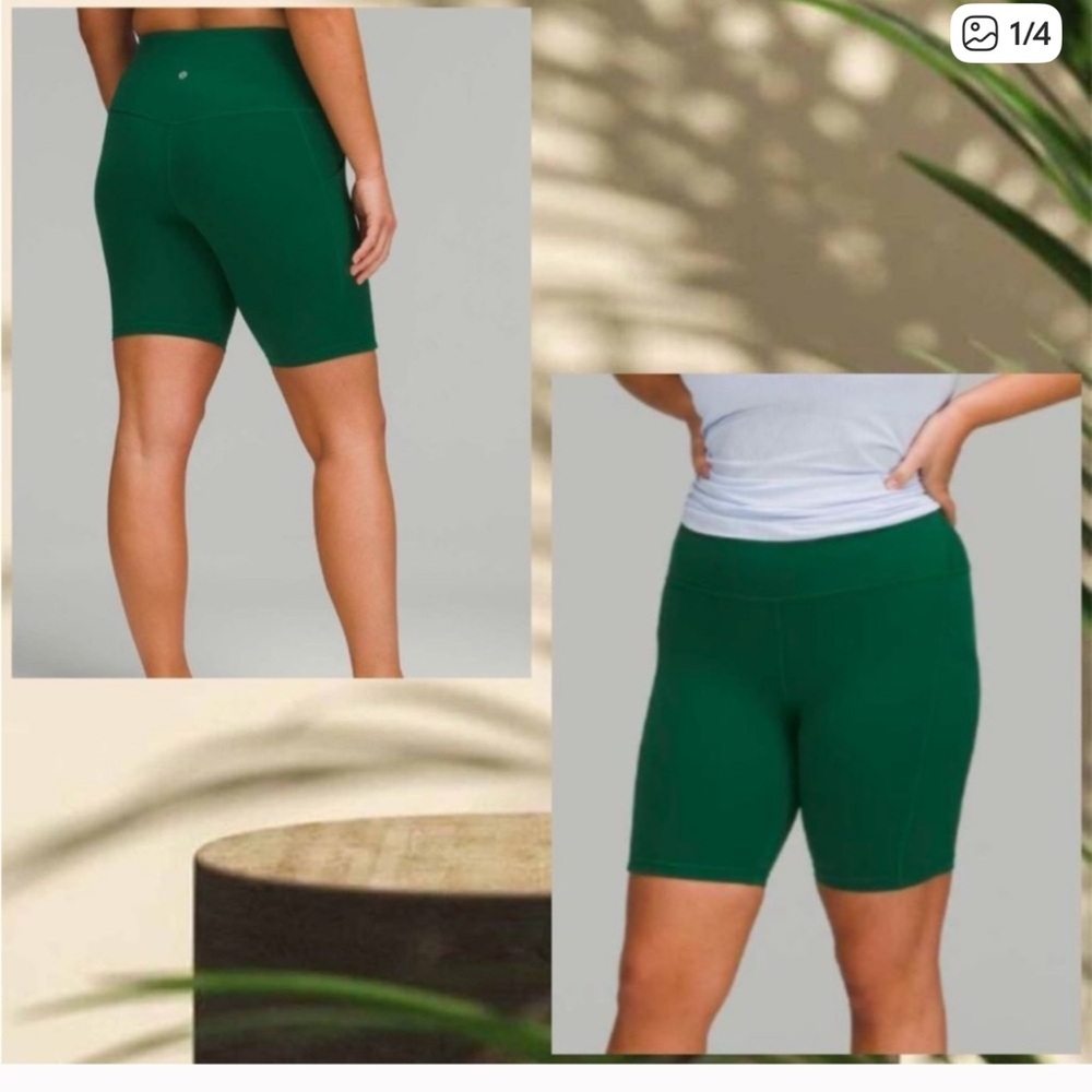 Lululemon 12 Green High-Waisted Shorts